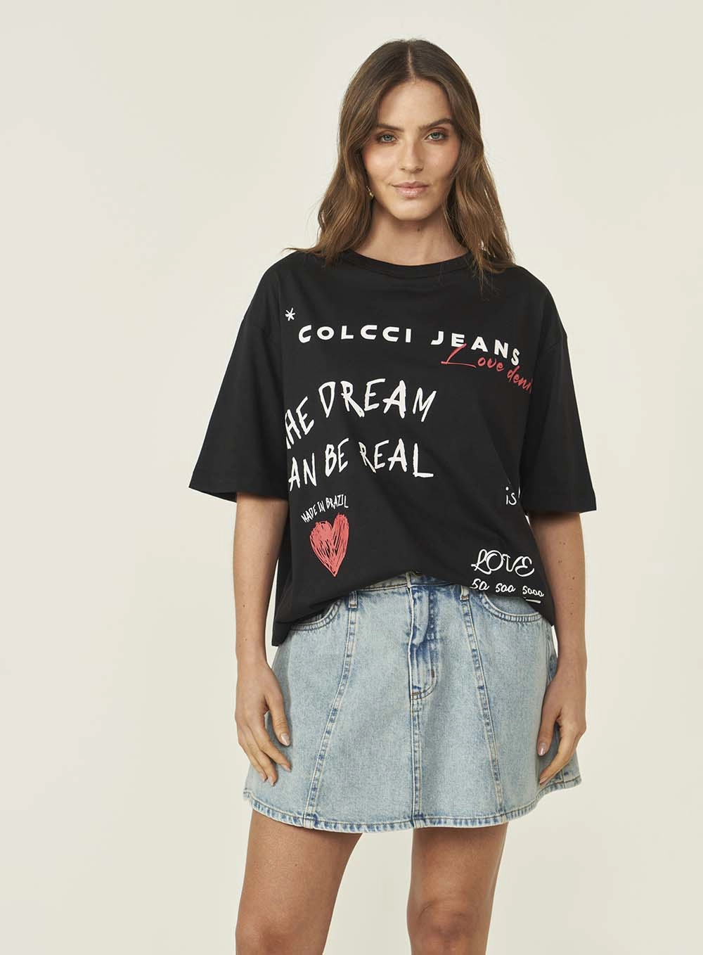 Camiseta Colcci Jeans Preto