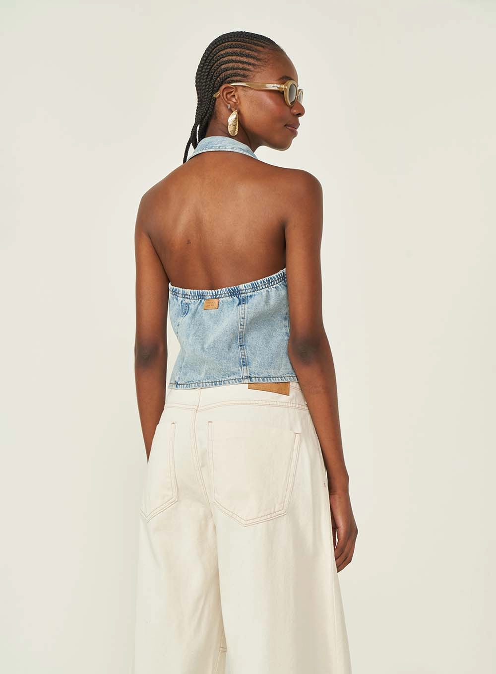 Blusa Jeans Feminina Frente Única Índigo