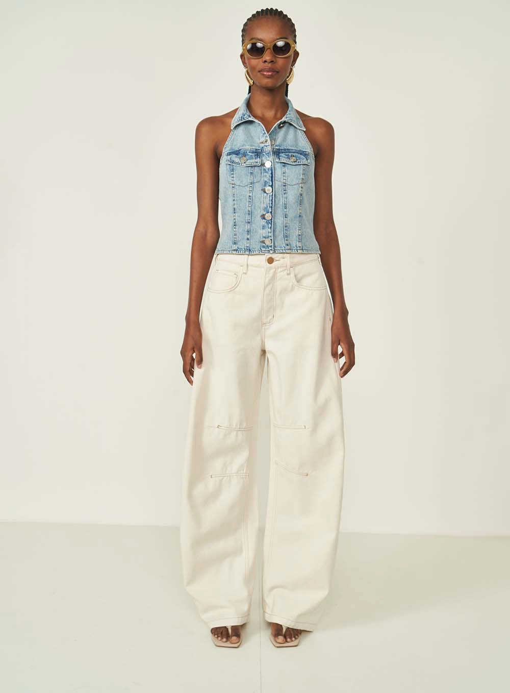 Blusa Jeans Feminina Frente Única Índigo