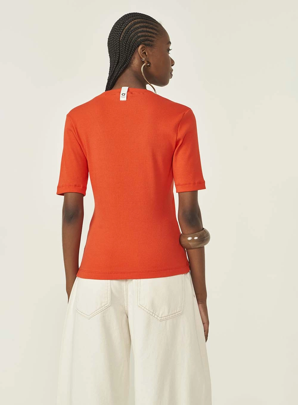 Blusa Canelada Laranja