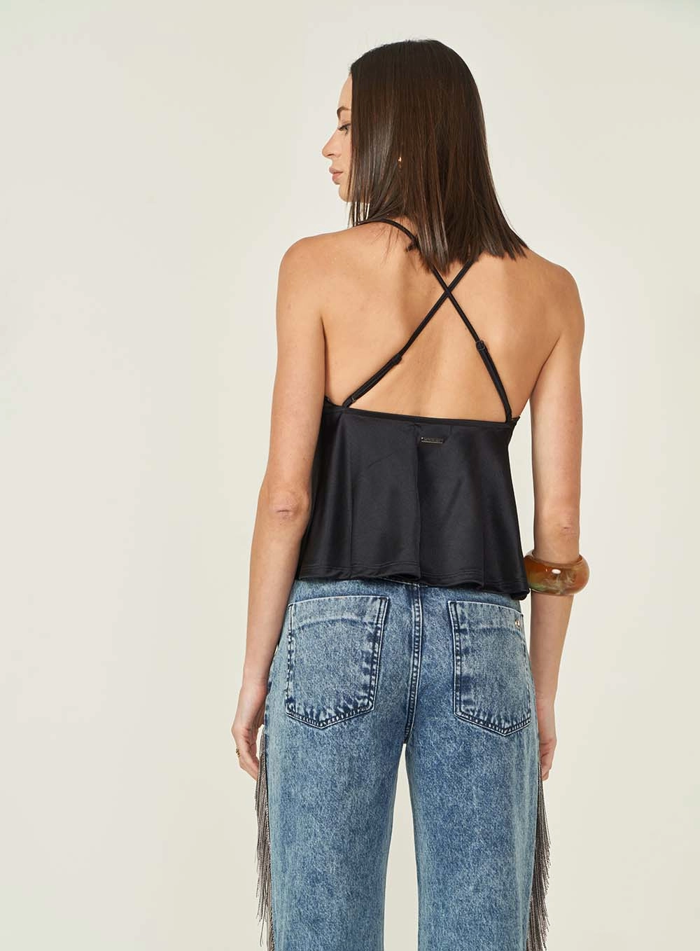 Blusa Colcci Jeans Preto