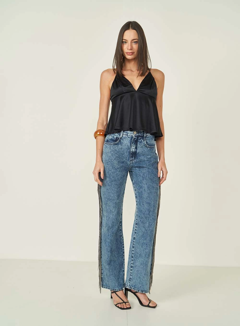 Blusa Colcci Jeans Preto