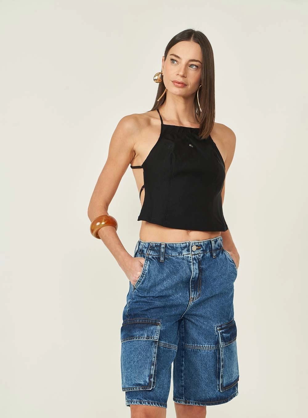 Blusa Colcci Jeans Preto