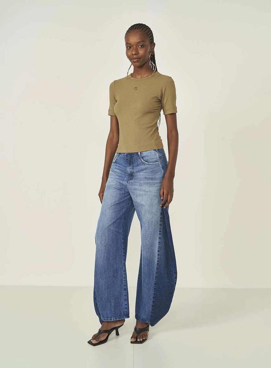 Blusa Feminina Slim Canelada
