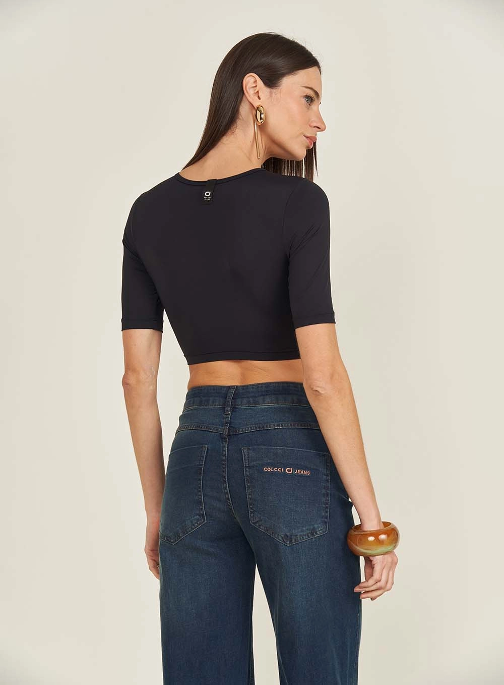 Blusa Feminina Slim Preto