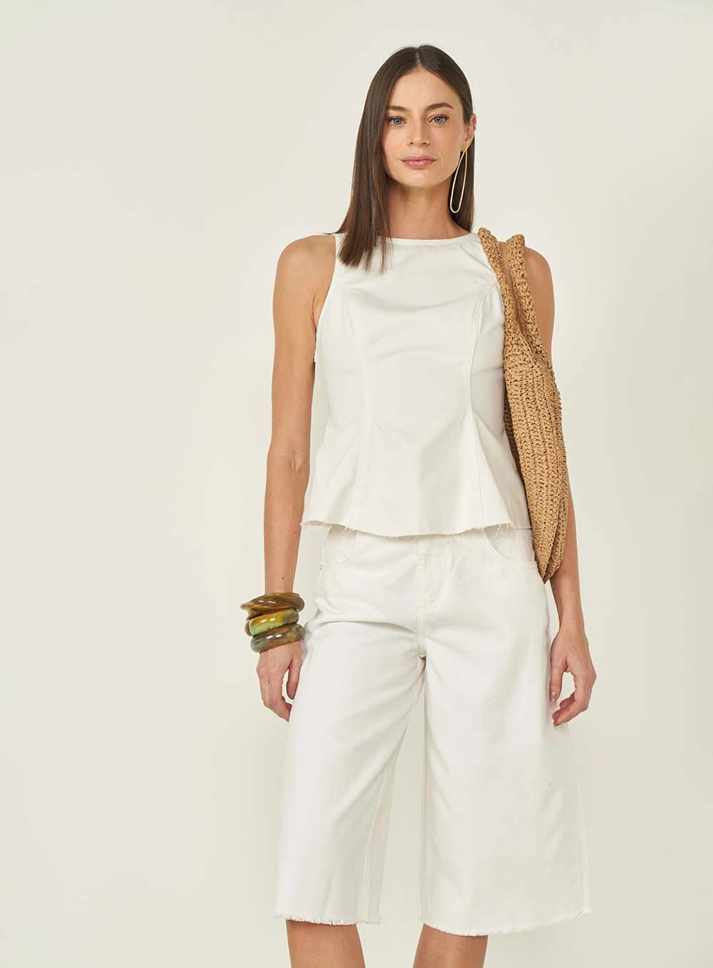 Blusa Sarja Off Shell