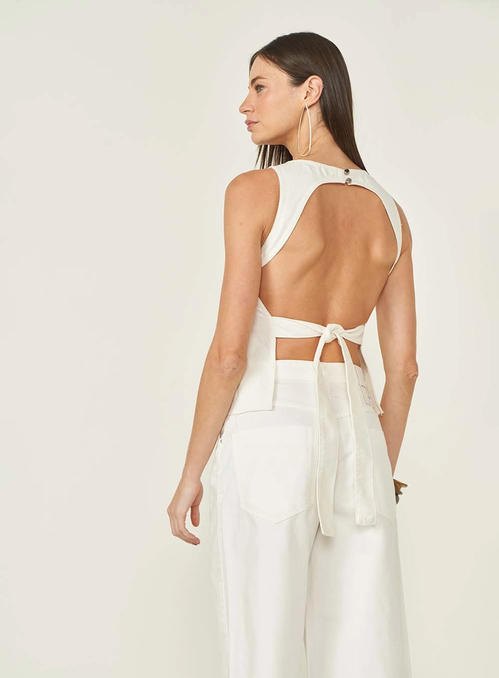 Blusa Sarja Off Shell