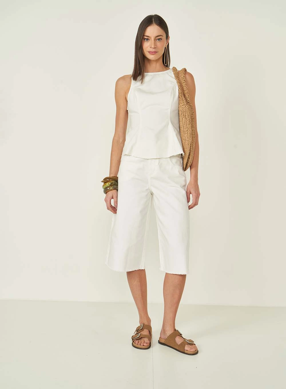 Blusa Sarja Off Shell