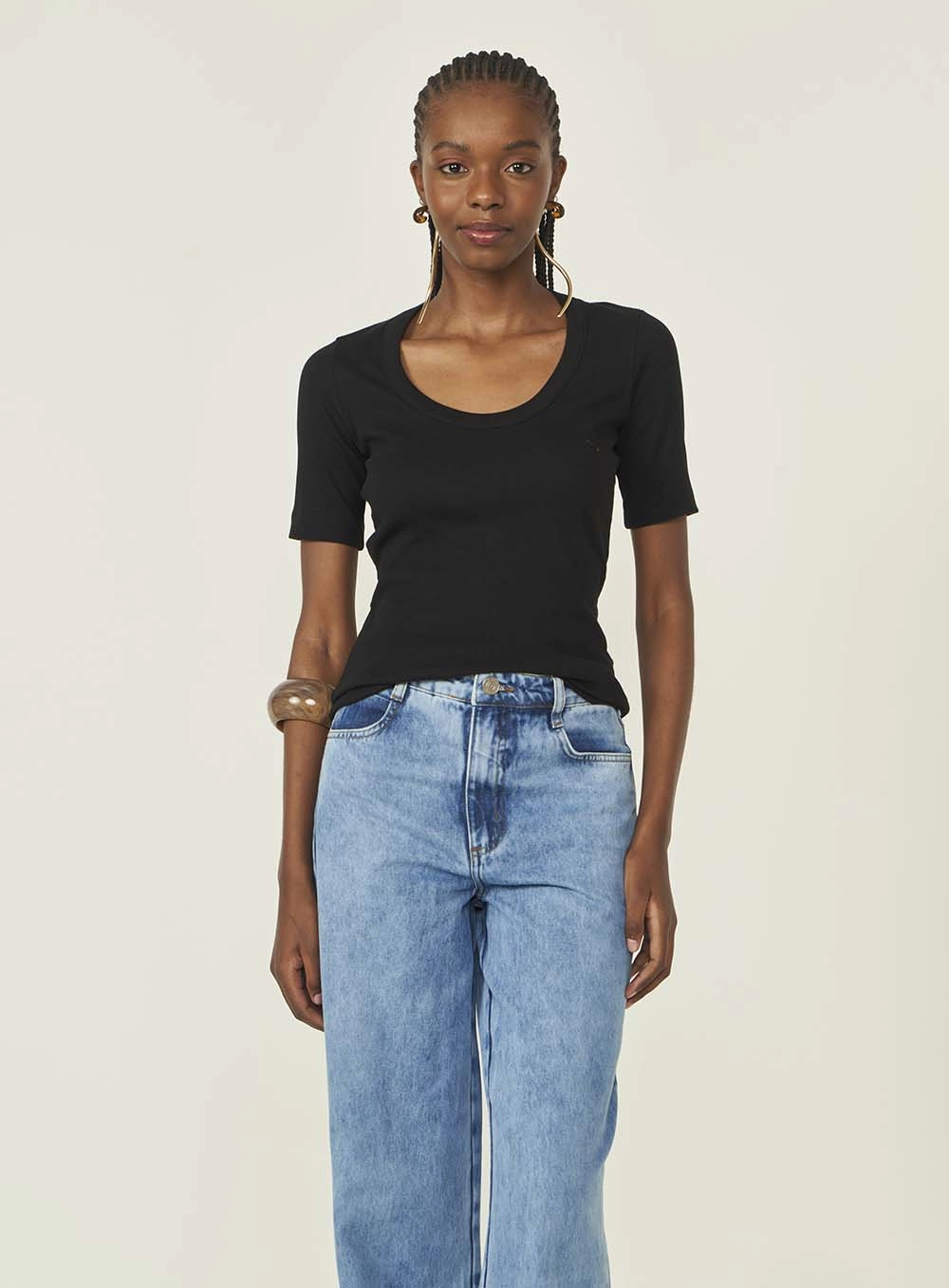 Blusa Canelada Preto