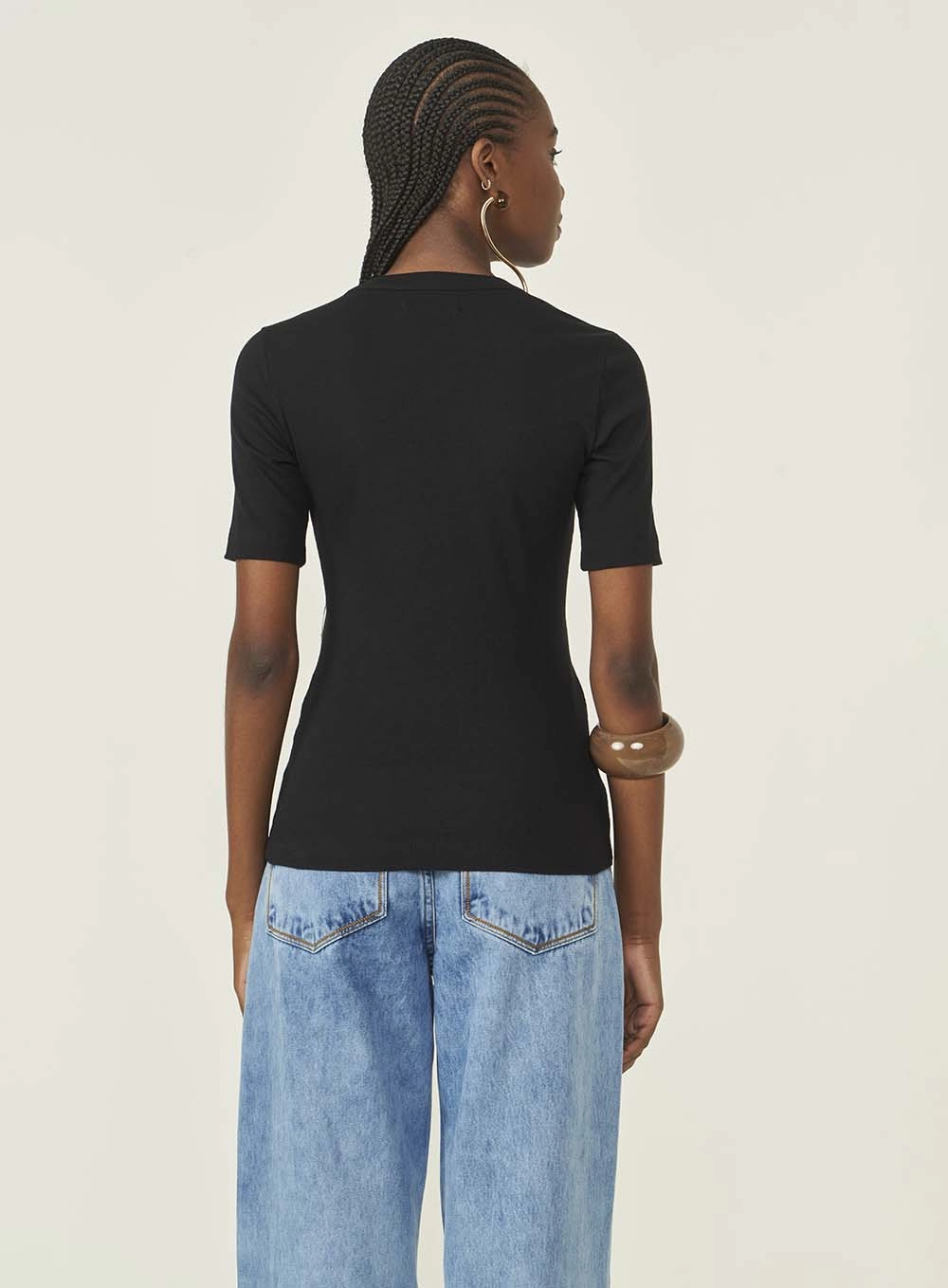 Blusa Canelada Preto
