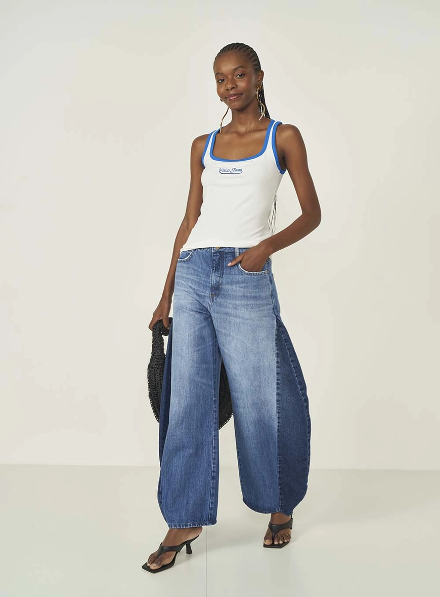 Regata Feminina Slim Canelada Contrast