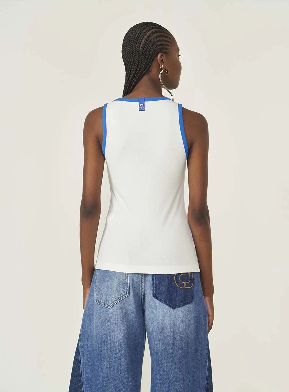 Regata Feminina Slim Canelada Contrast Off Shell