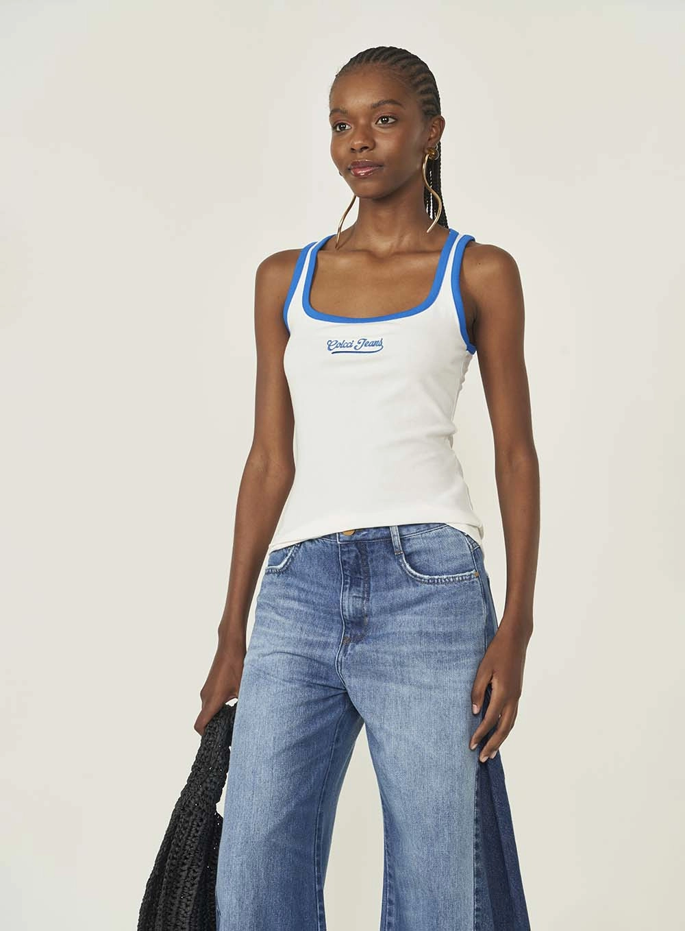 Regata Feminina Slim Canelada Contrast Off Shell