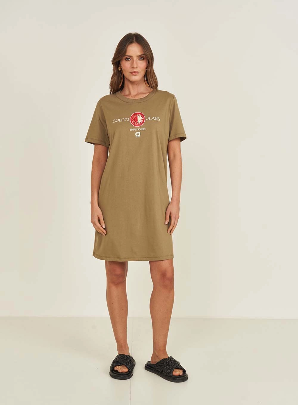 Vestido Colcci Jeans Bege Misk