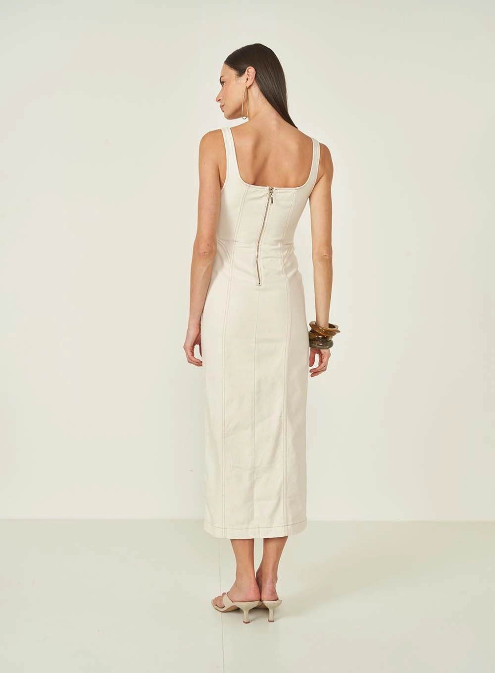 Vestido Sarja Off Shell