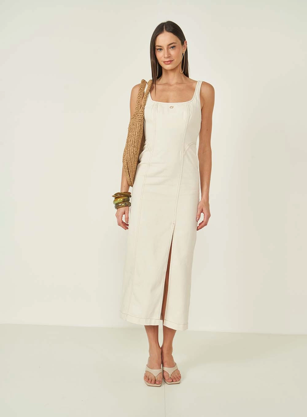 Vestido Sarja Off Shell
