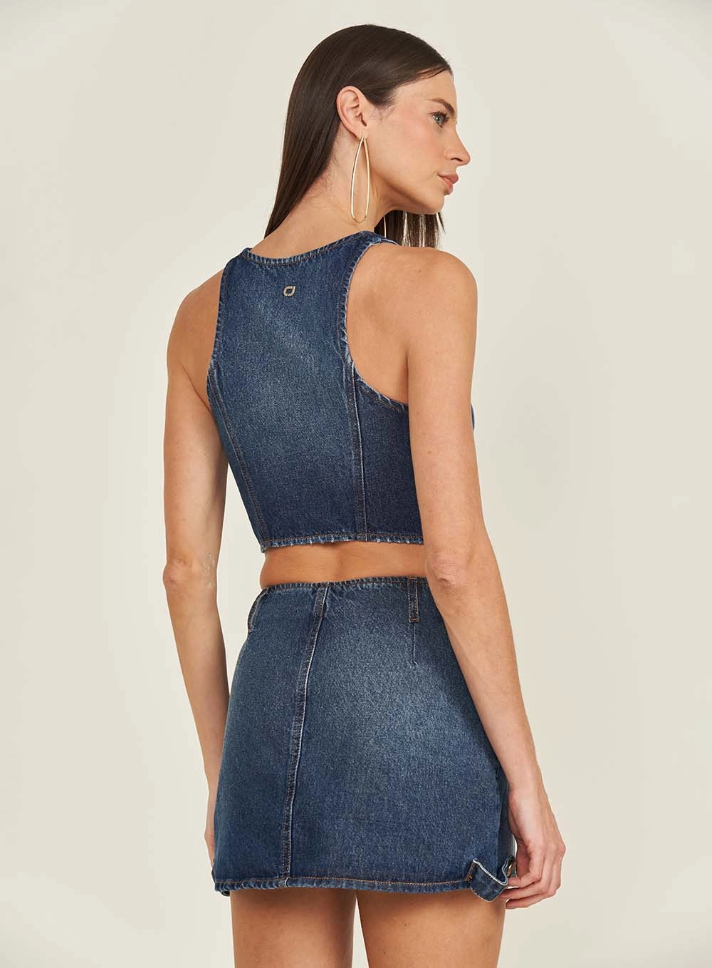 Colete Jeans Alfaiataria Slim Índigo