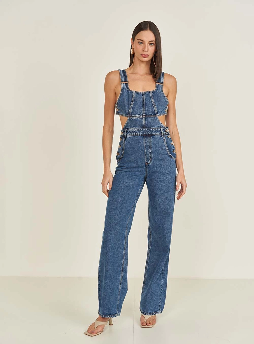 Jardineira Jeans Feminina Alfaiataria Berlim