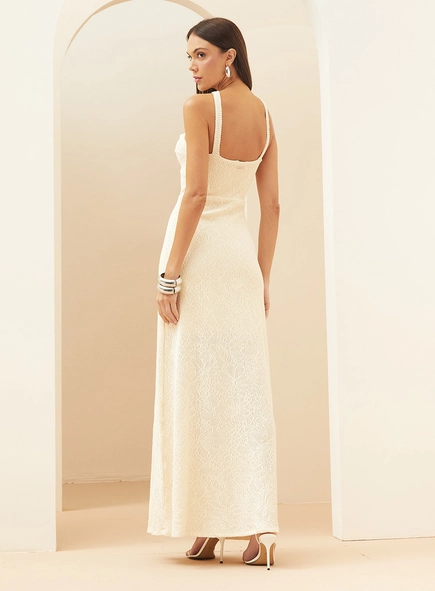 Vestido Midi Com Detalhe Em Amarração