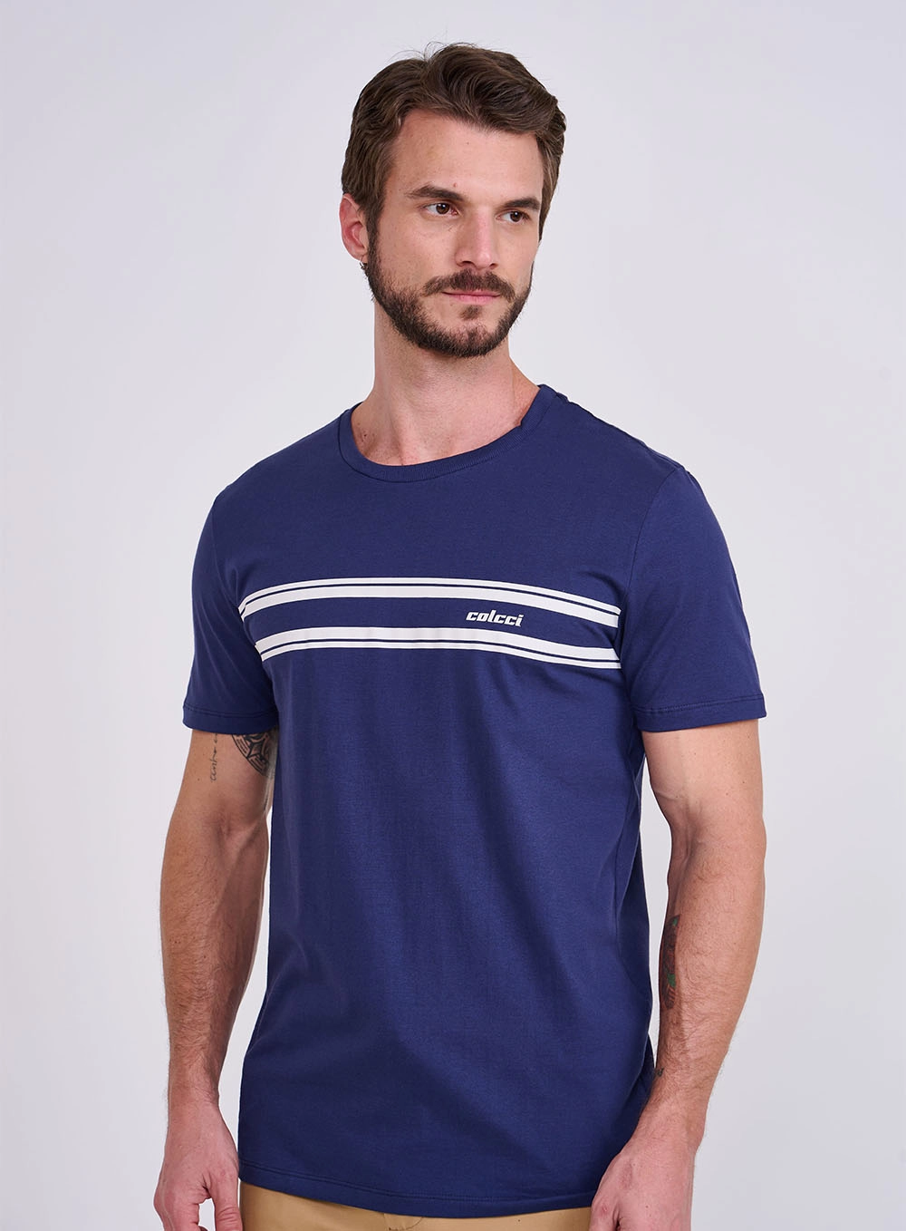 トップス hrmstkts,LLC Camiseta Slim Com Listra | Colcci