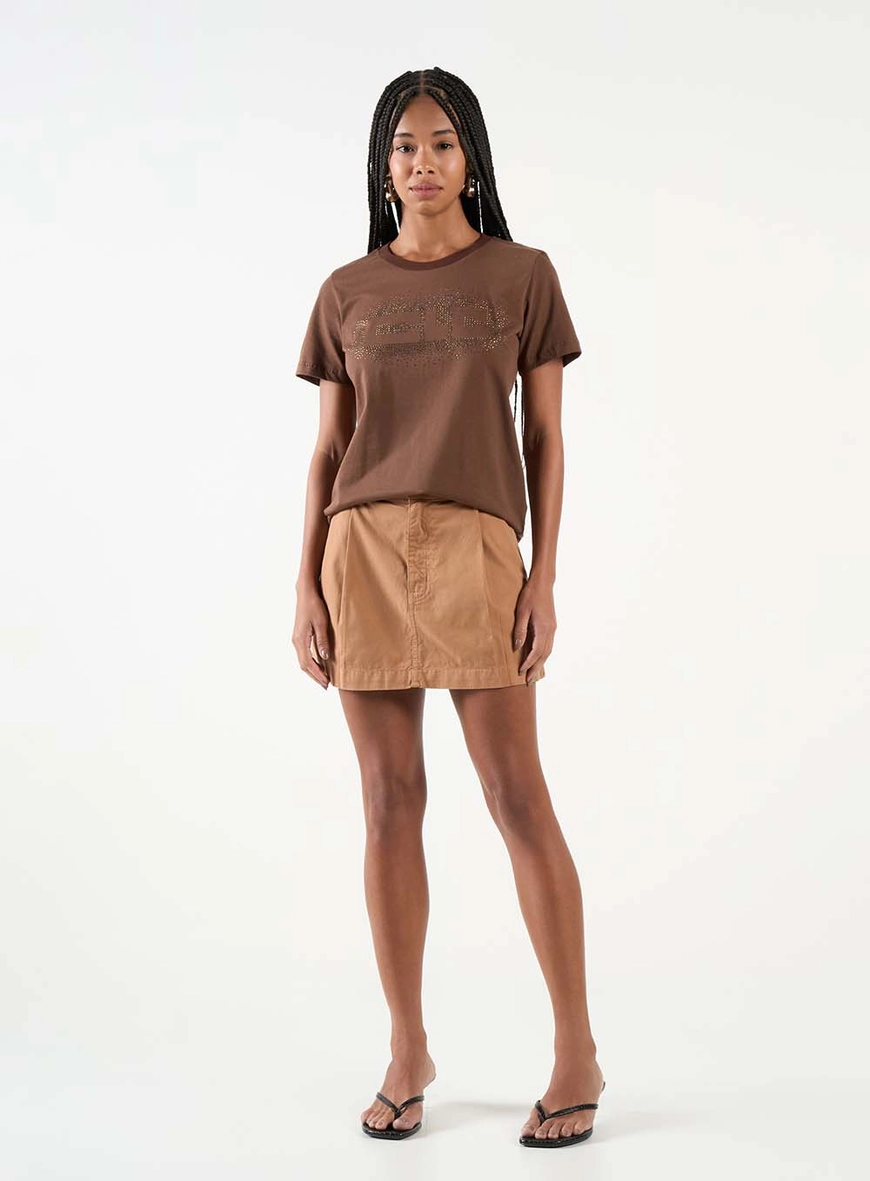Camiseta Feminina Clássica Básica Marrom 3