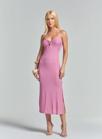 Vestido Midi Slim Tomara Que Caia