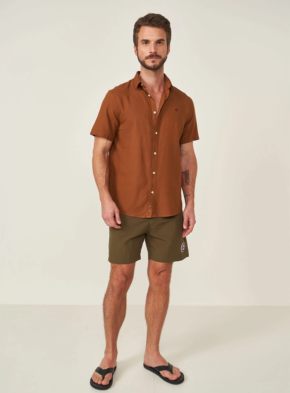 Beachshort Forrado E Com Amarração Verde