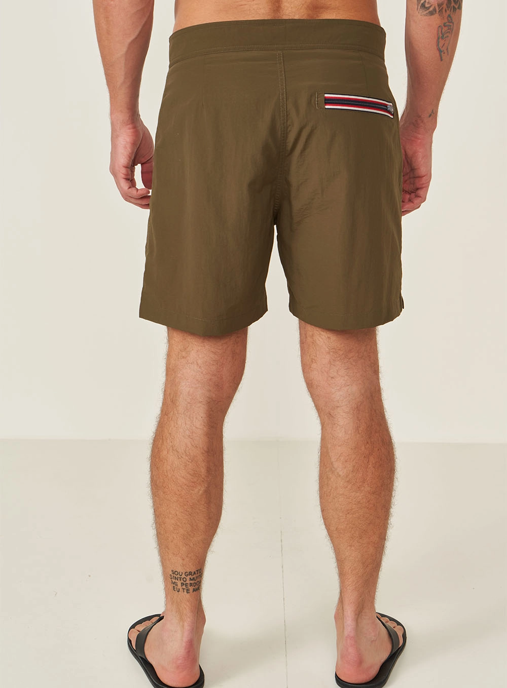 Beachshort Forrado E Com Amarração Verde