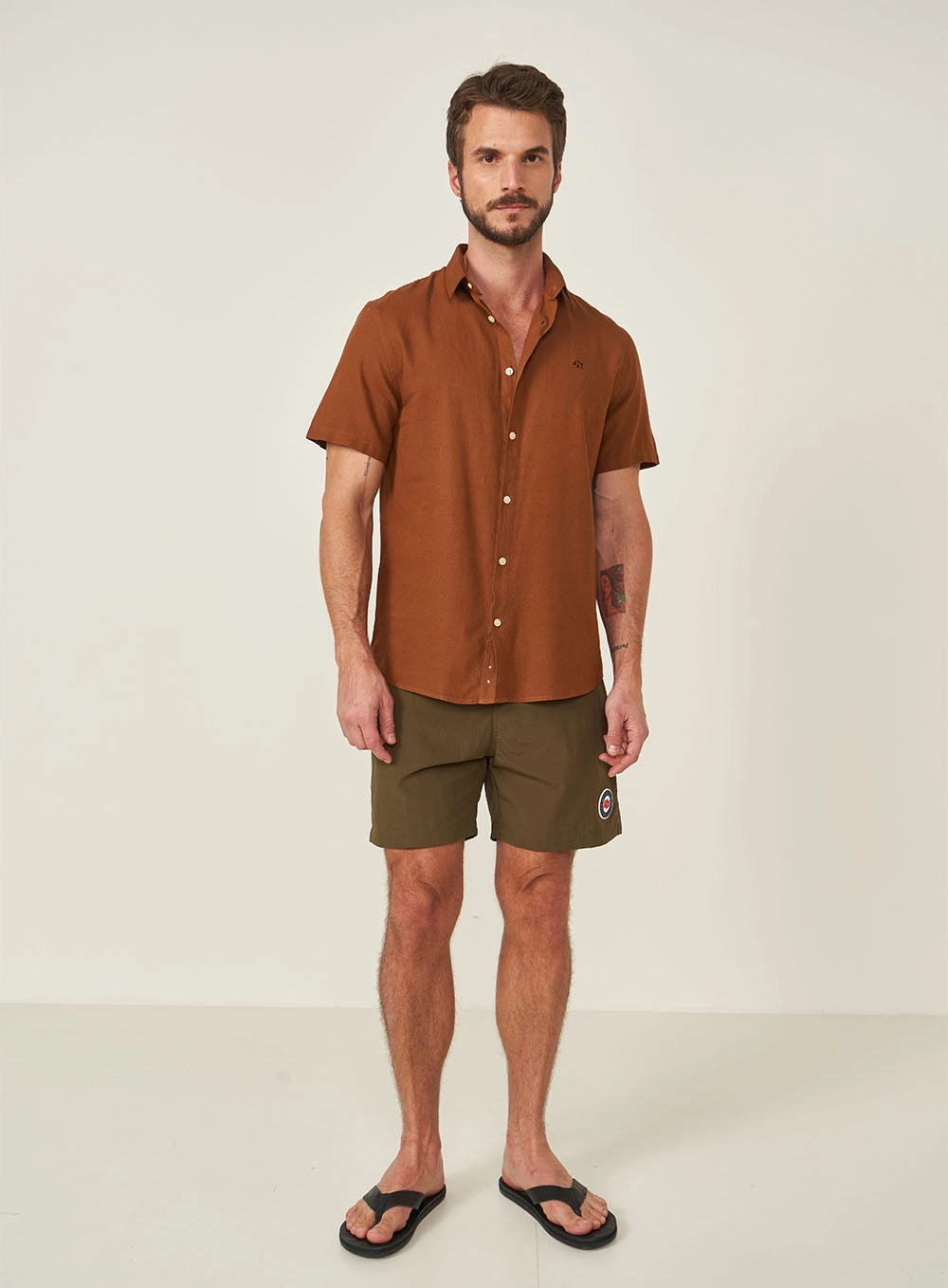 Beachshort Forrado E Com Amarração Verde