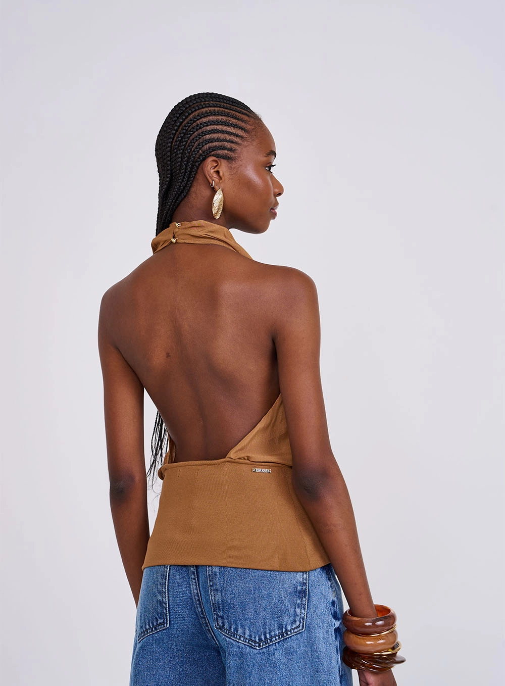 Blusa Frente Única Degagê Marrom Evermore