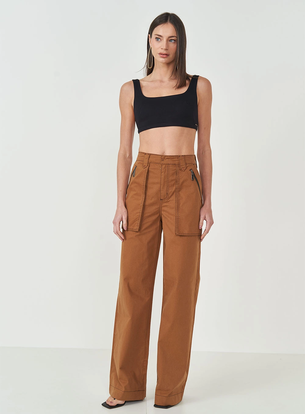 Calça Sarja Joana Marrom Evermore