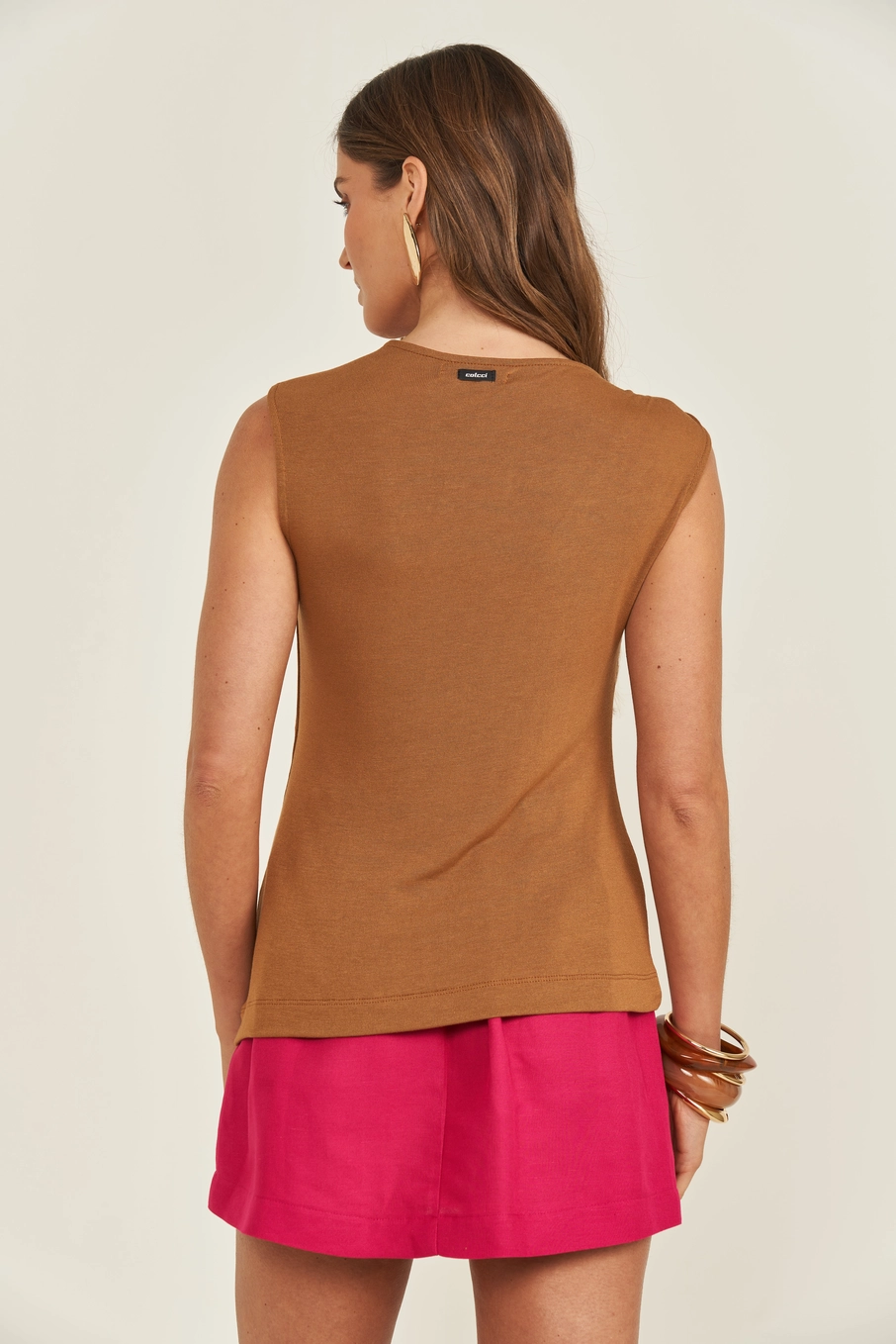 Blusa Feminina - Slim Marrom Evermore