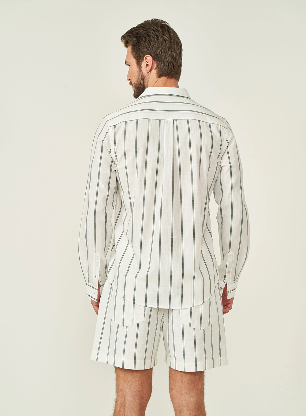 Camisa Listrada Relax Manga Longa Estampados