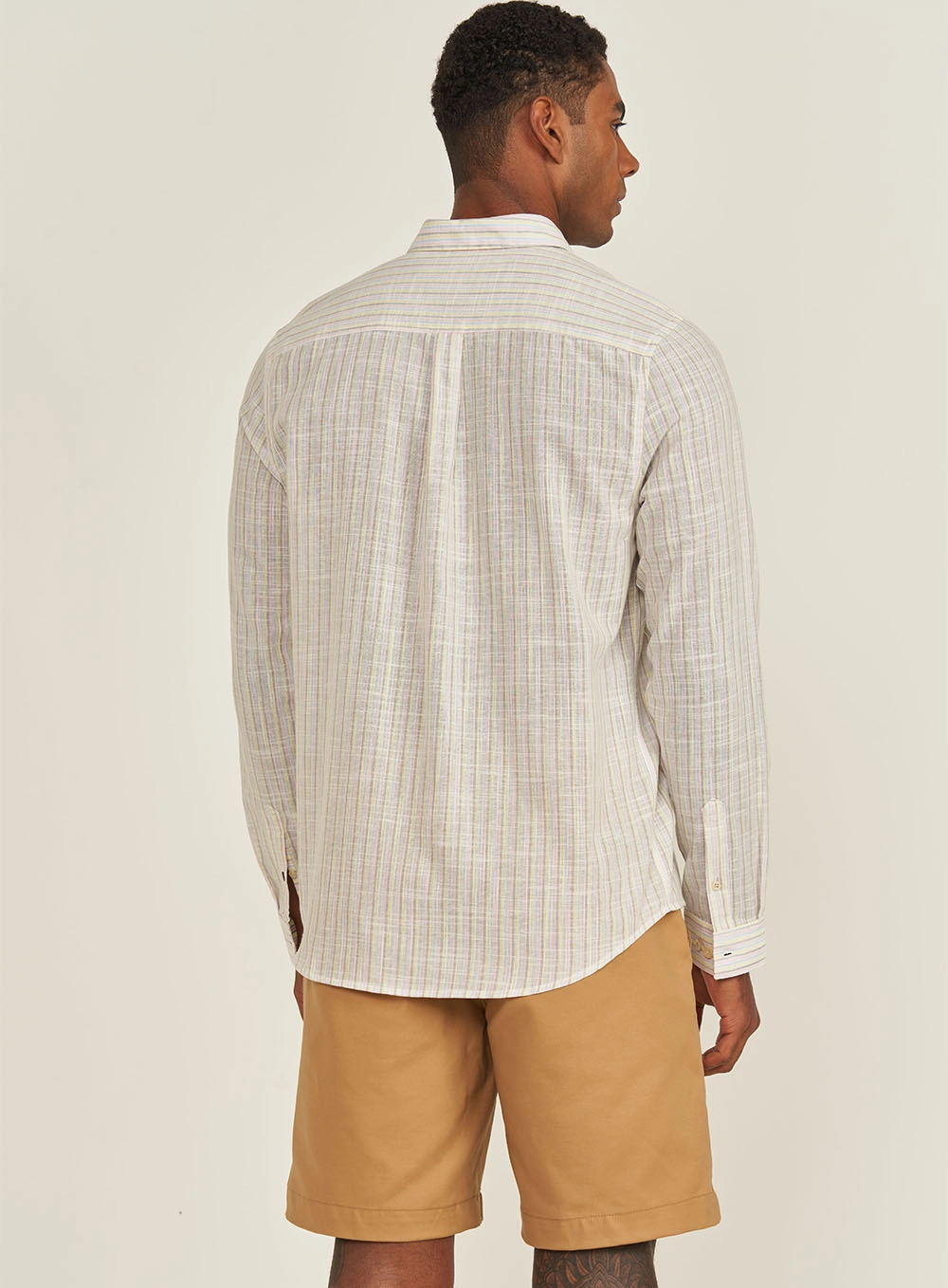 Camisa Listrada Relax Manga Longa Estampados