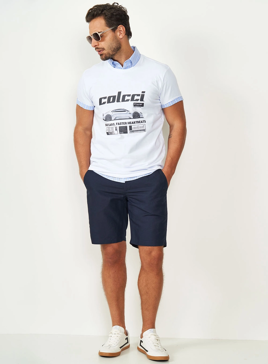 Bermuda Masculina Davi Em Linho