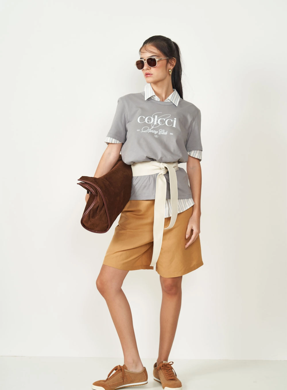 Camiseta Estampada Spring Club Cinza