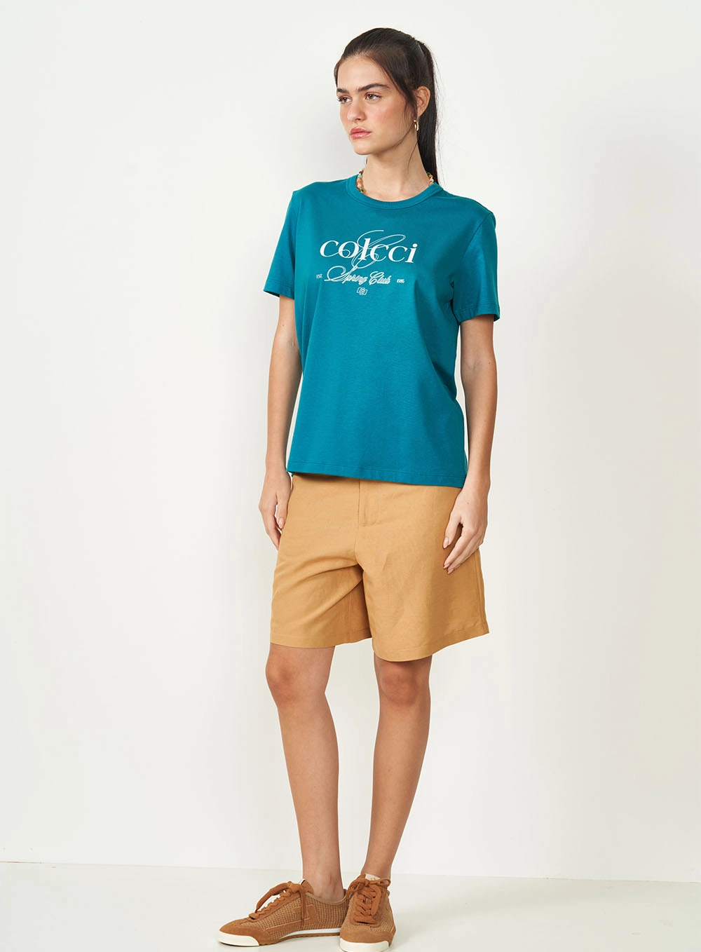 Camiseta Estampada Spring Club Verde