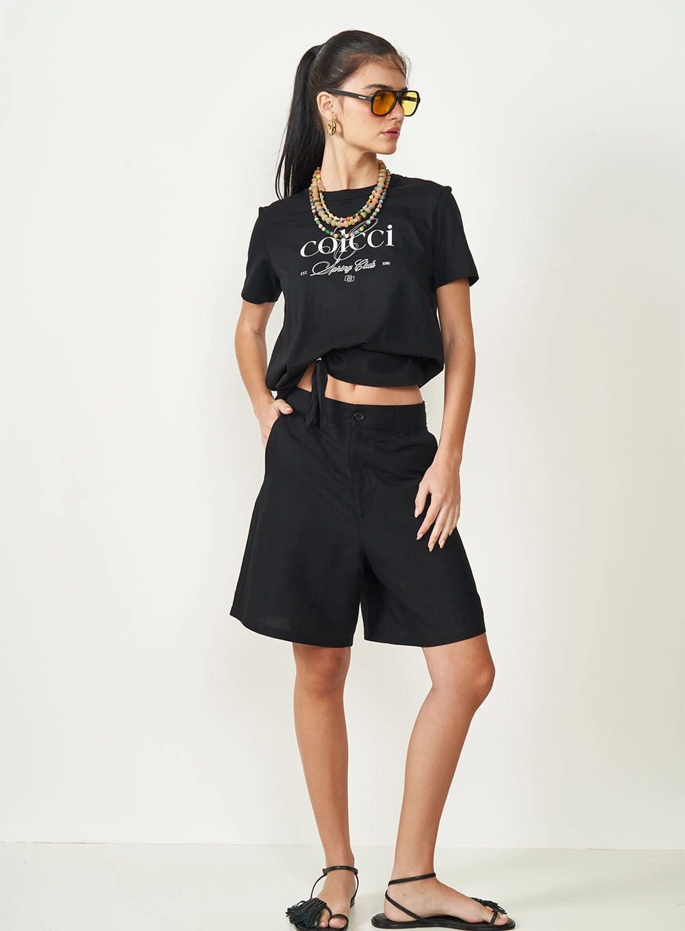 Camiseta Estampada Spring Club Preto