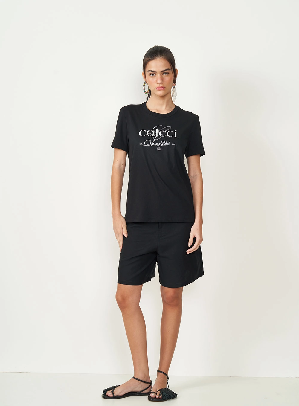 Camiseta Estampada Spring Club Preto