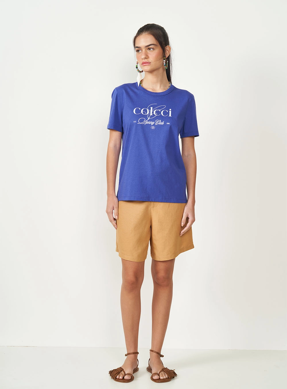 Camiseta Estampada Spring Club Azul