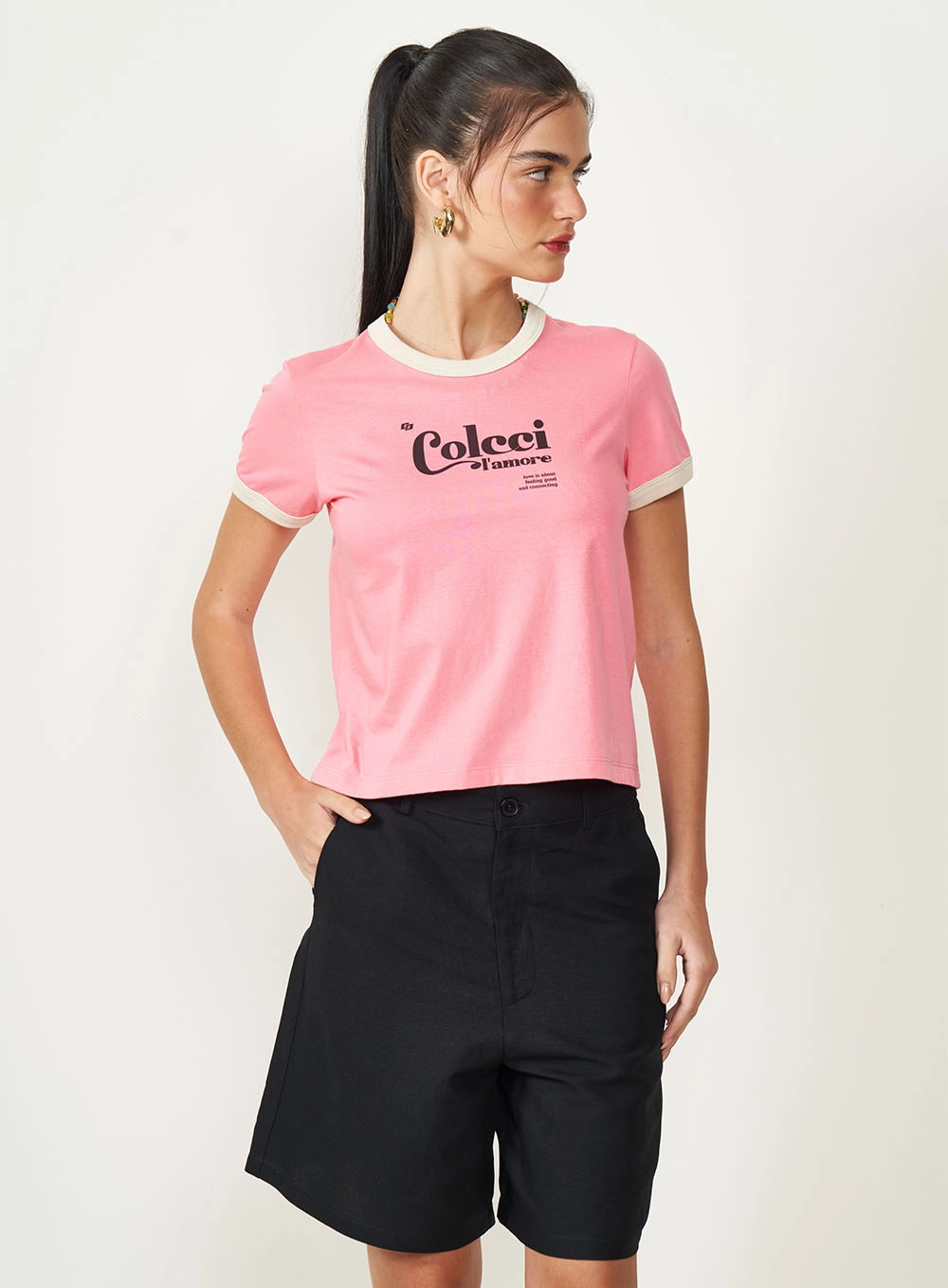 Camiseta Estampada L'Amore Rosa
