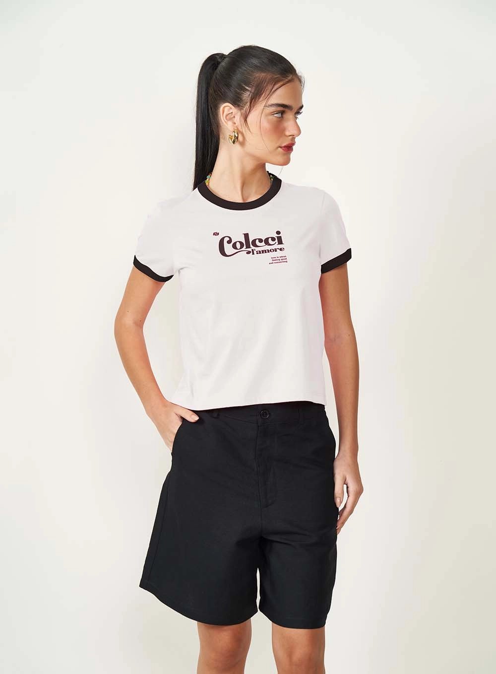Camiseta Estampada L'Amore Branco