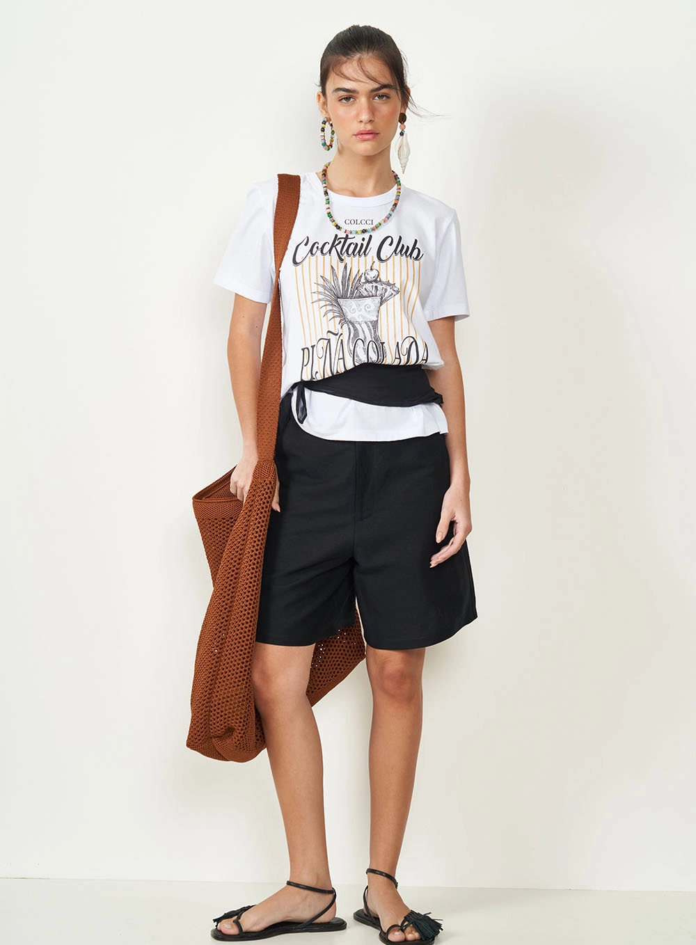 Camiseta Estampada Piña Colada Branco