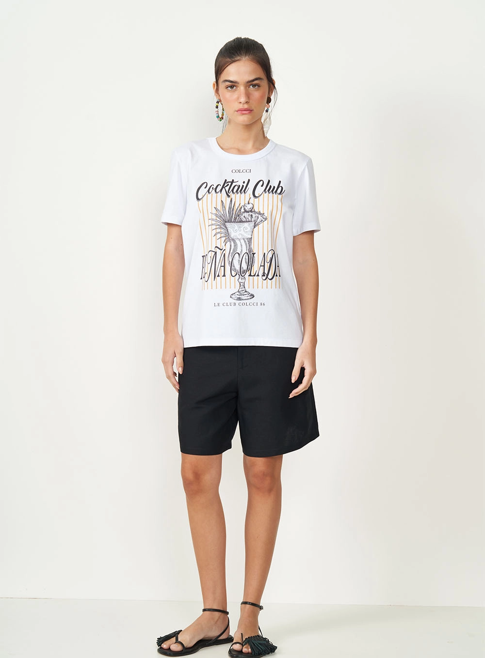 Camiseta Estampada Piña Colada Branco