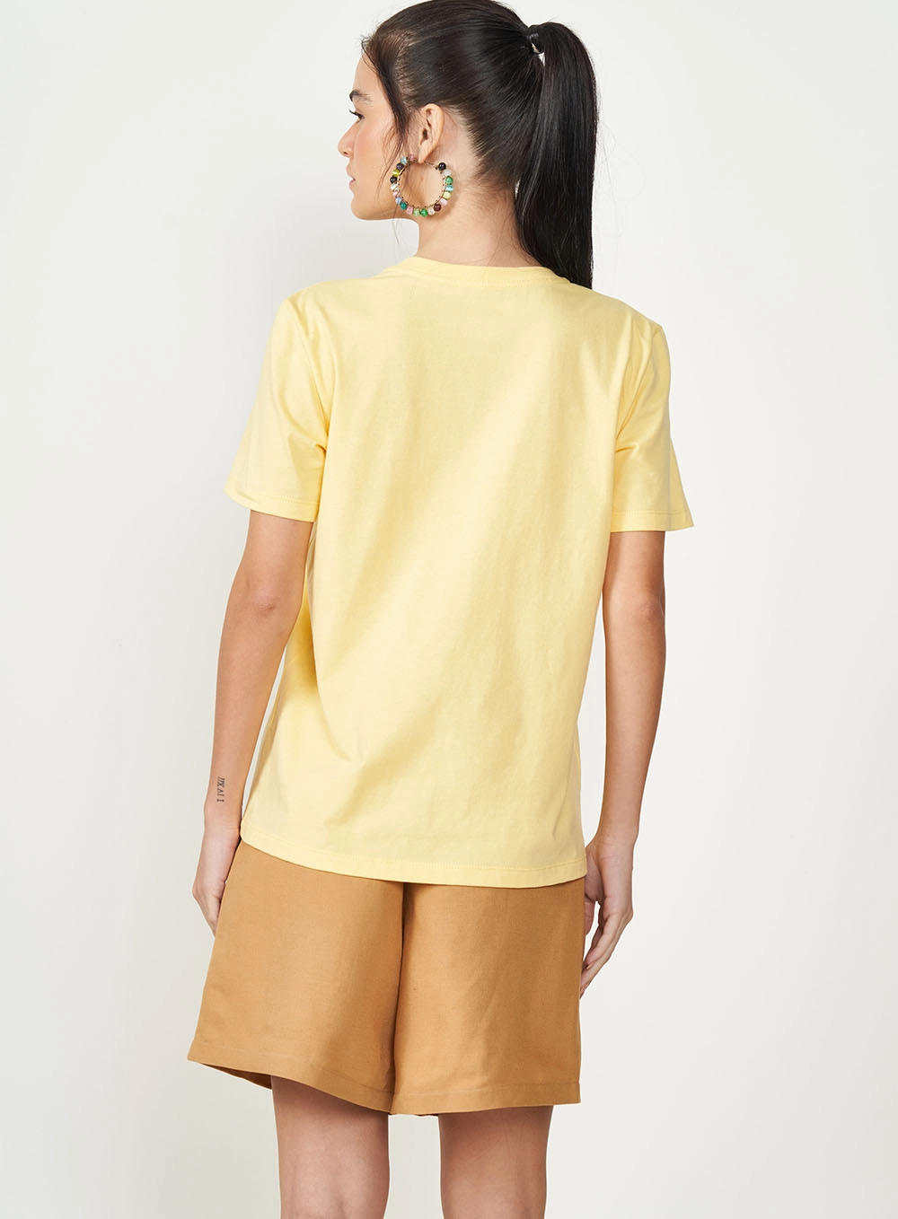 Camiseta Estampada Paradise Amarelo