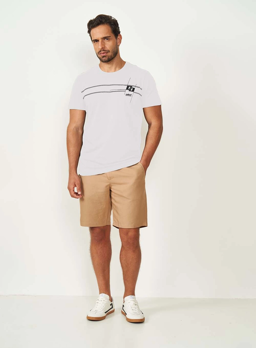 Camiseta Slim Masculina Com Estampa