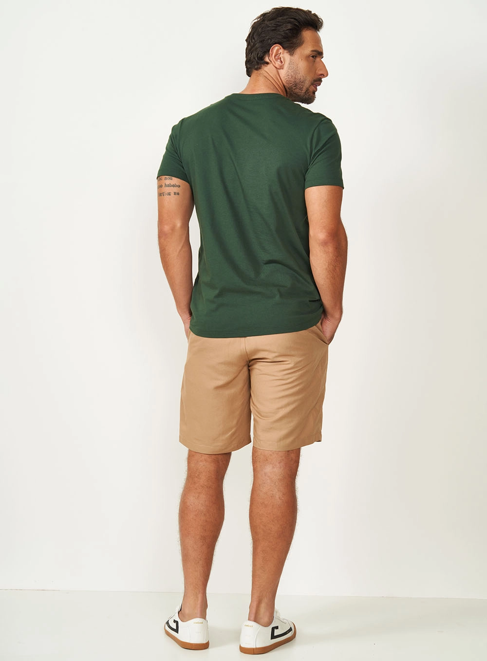 Camiseta Slim Masculina Com Estampa Verde