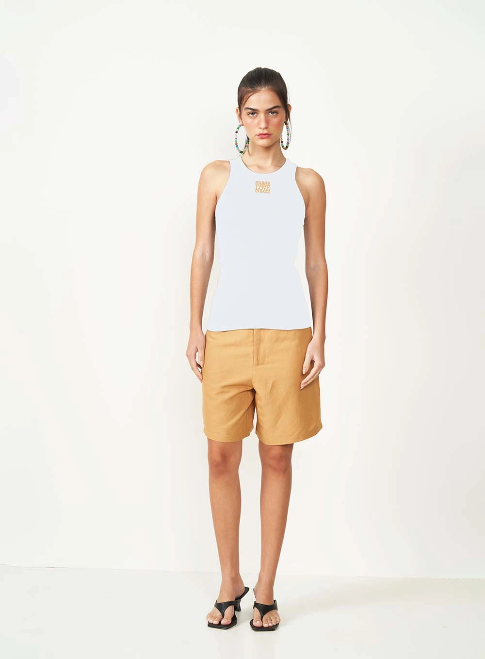 Regata Feminina Canelada Slim Branco