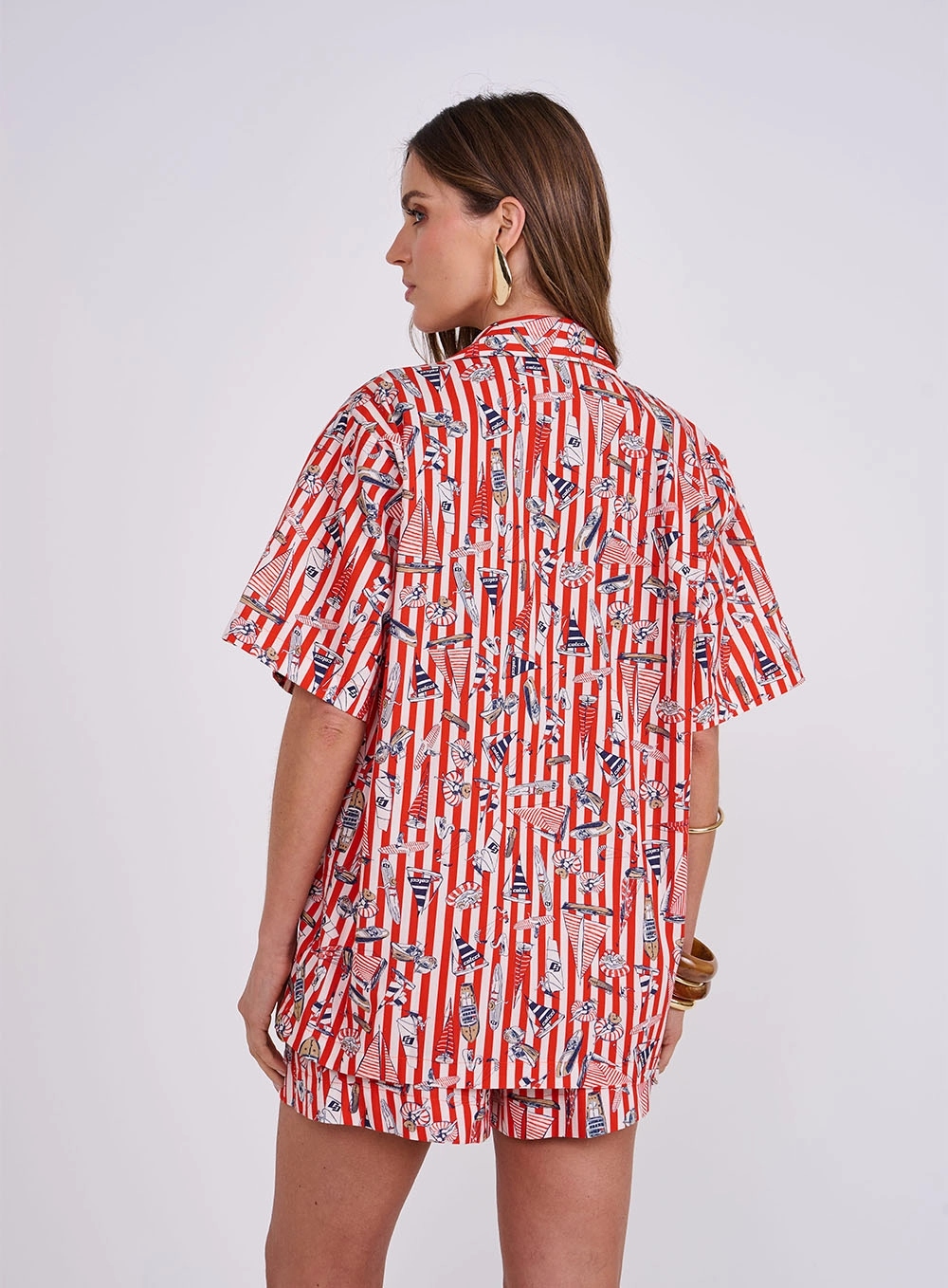 Camisa Feminina Estampada Loose Estampados