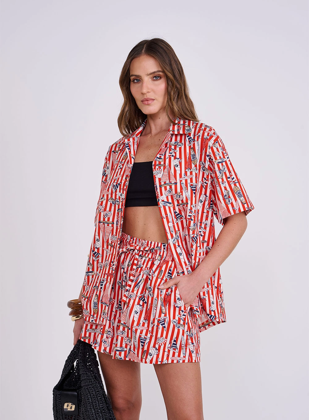 Camisa Feminina Estampada Loose Estampados